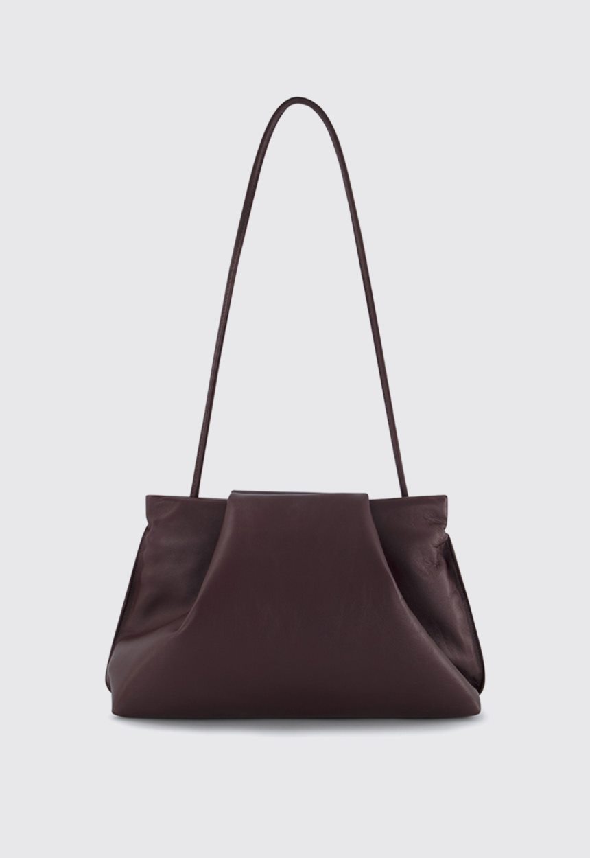 Jac + Jack A ESQUE Fold Clutch Bag - Smooth Burgundy